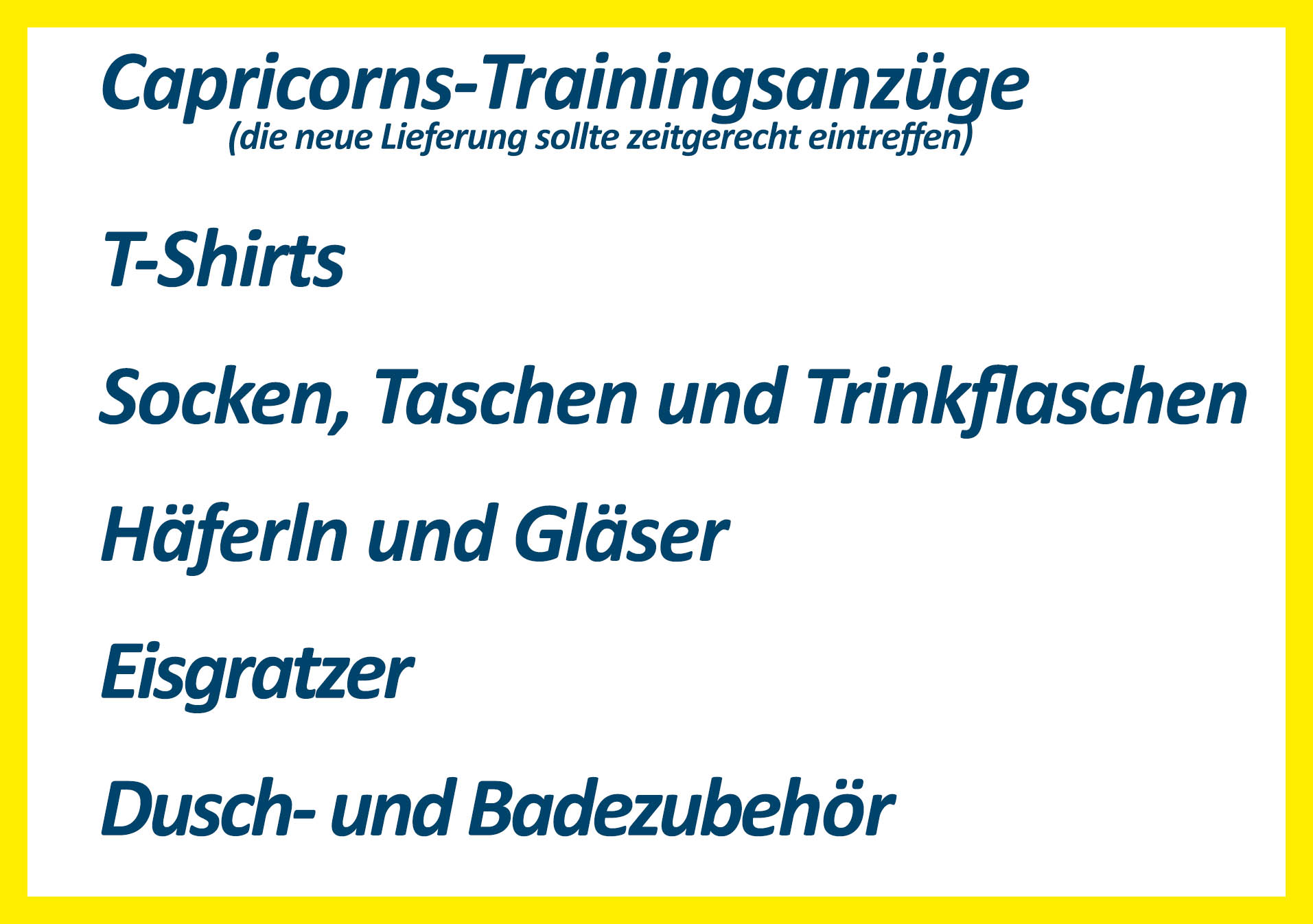 Capricorns SportlerPunsch Merchandising