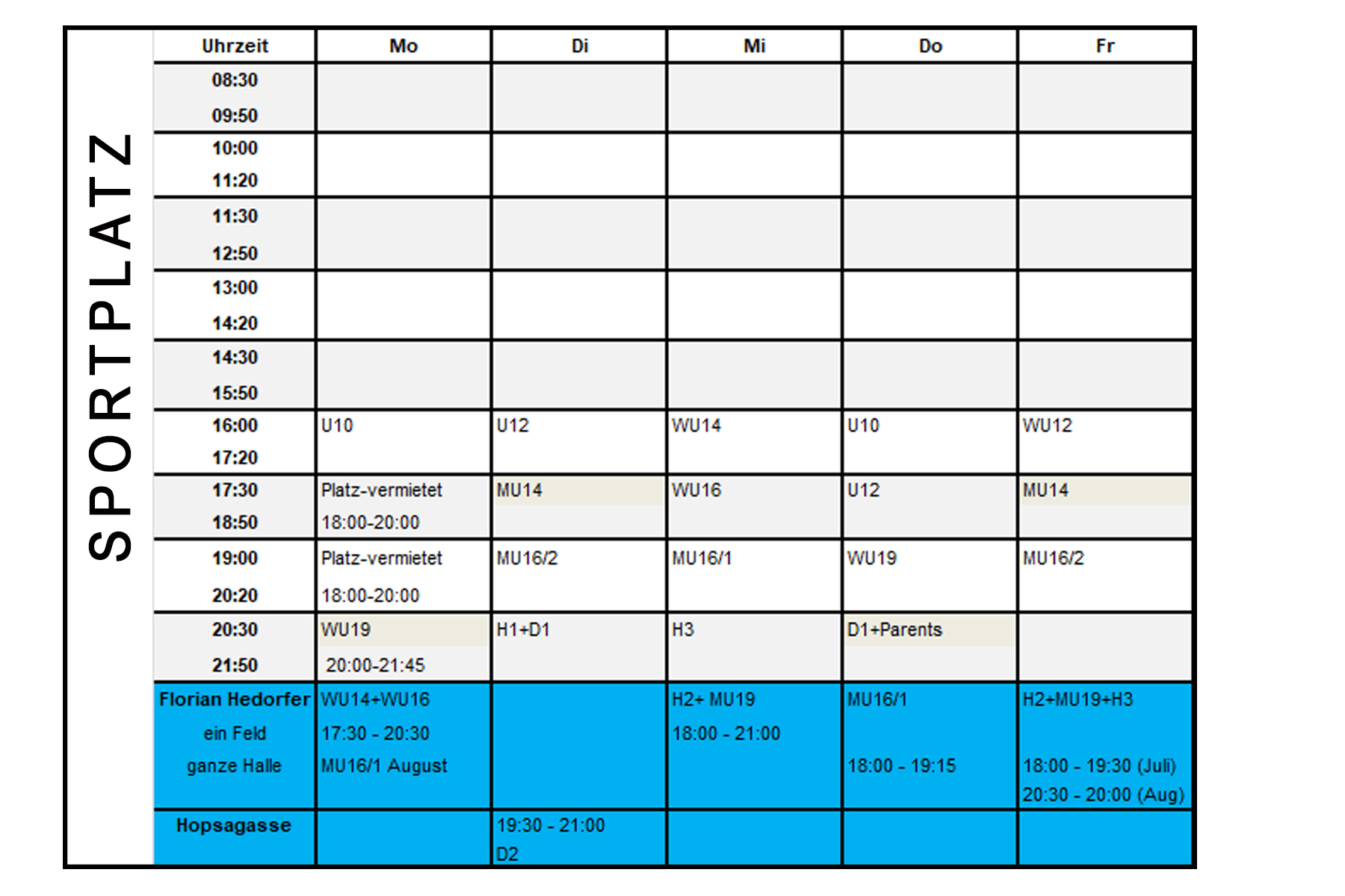 20200723 Sommertrainingszeiten
